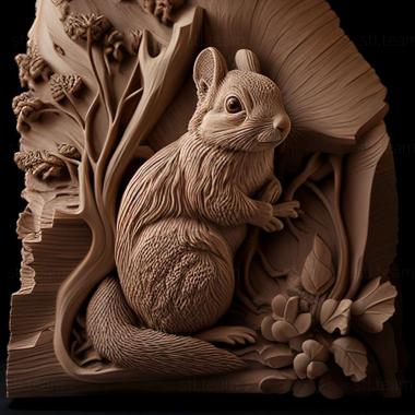 3D model squirrel (STL)